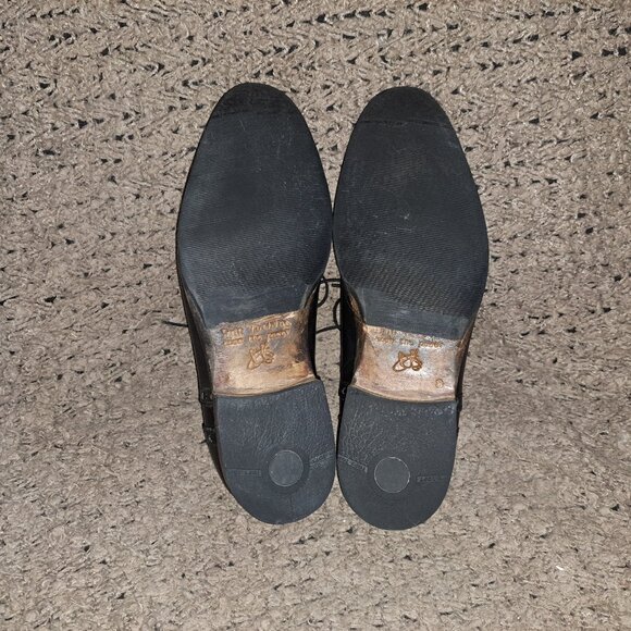 JOHN FLUEVOG-837 Granville-Black Leather Brogue Oxford-Sz 8-Very Good-Resoled - Picture 9 of 9